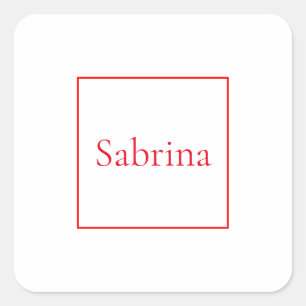 Professional classical handwriting name custom square sticker