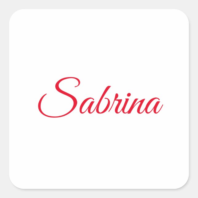 Professional classical handwriting name custom square sticker (Front)
