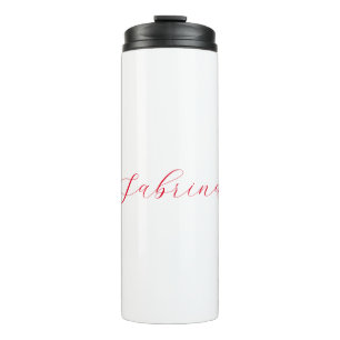 Professional classical handwriting name custom thermal tumbler