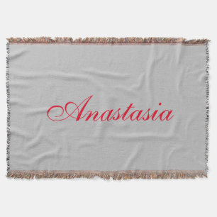 Professional classical handwriting name custom throw blanket