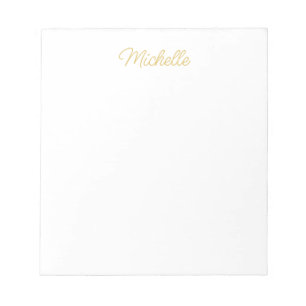 Professional Classical Minimalist Plain Own Name Notepad