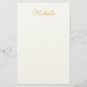 Professional Classical Minimalist Plain Own Name Stationery