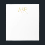 Professional Classical Monogram Minimalist Plain Notepad<br><div class="desc">Classical Professional Simple Design. Easy Editing Tools. Different Card Types and Sizes,  Color and Font Choices.</div>