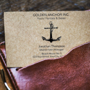 Professional Classy Nautical Anchor Business Rubber Stamp