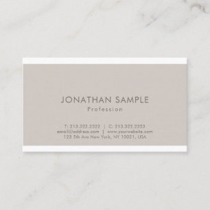 Professional Clean Graphic Design Modern Plain Business Card