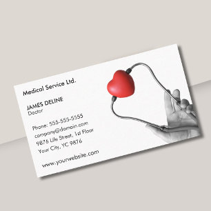 Professional Clean Medical Doctor Business Card