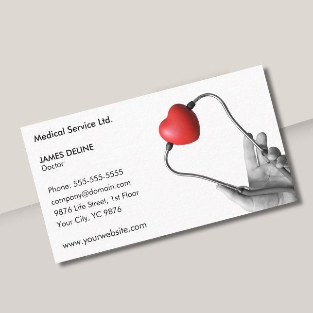 Professional Clean Medical Doctor Business Card (Creator Uploaded)