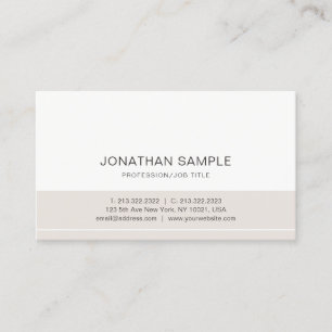 Professional Clean Plain Modern Elegant Colours Business Card