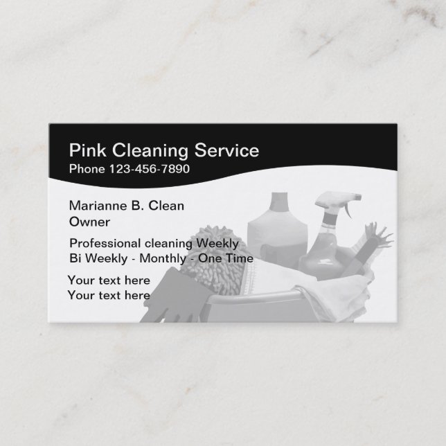 Professional Cleaning Business Card (Front)