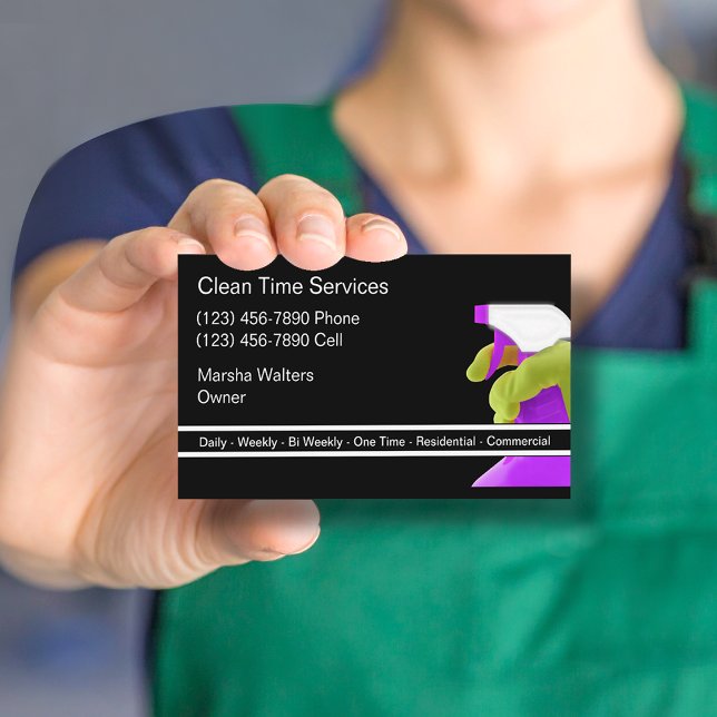 Professional Cleaning Business Card (Creator Uploaded)