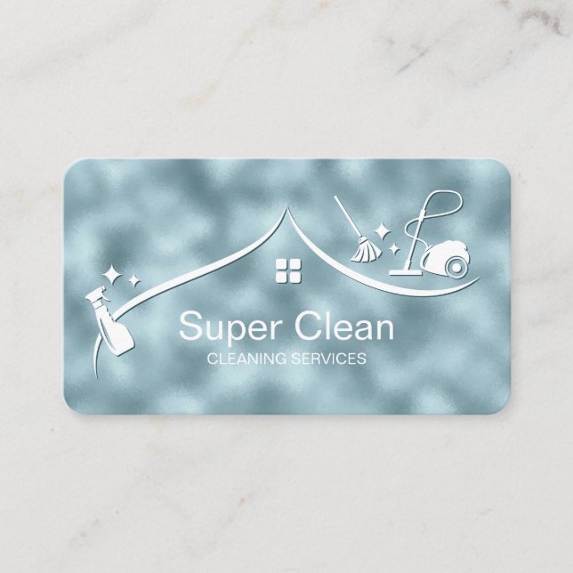 Professional Cleaning House Services Business Card (Front)