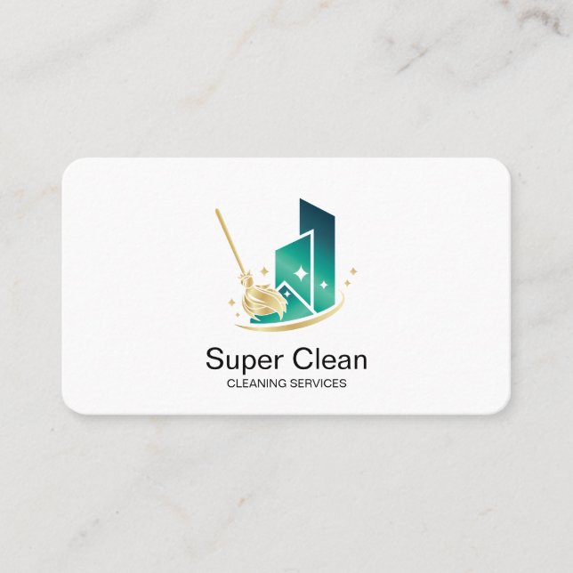 Professional Cleaning House Services Business Card (Front)