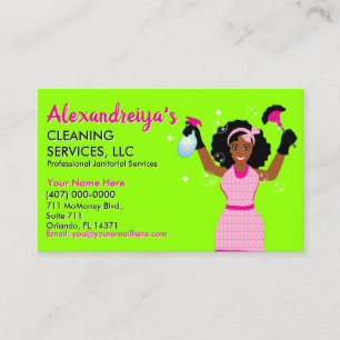 Professional Cleaning/Janitorial Housekeeping Serv Business Card