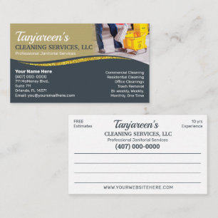 Professional Cleaning/Janitorial Housekeeping Serv Business Card