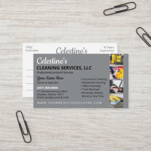 Professional Cleaning/Janitorial Housekeeping Serv Business Card