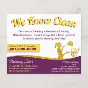 Professional Cleaning/Janitorial Housekeeping Serv Flyer