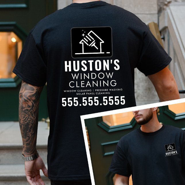 Professional Cleaning Logo Washing Window Cleaner T-Shirt (Creator Uploaded)