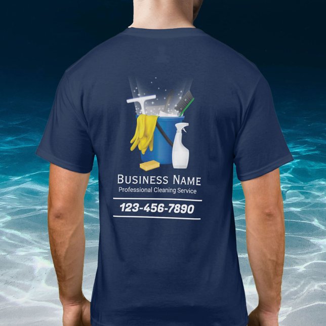 Professional Cleaning Service Auto Detailing Navy T-Shirt (Creator Uploaded)