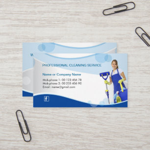 Professional cleaning service business card