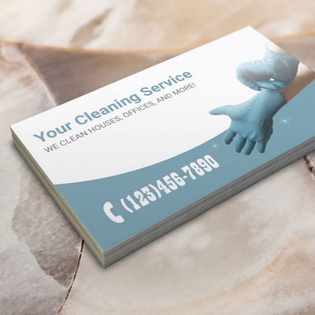 Professional Cleaning Service Business Card (Creator Uploaded)