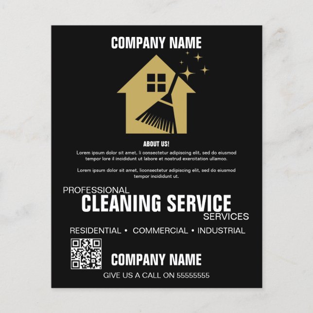 Professional Cleaning Service | Custom Business  Flyer (Front)