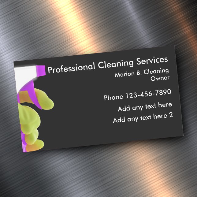 Professional Cleaning Service Magnetic Design Magnetic Business Card (Creator Uploaded)