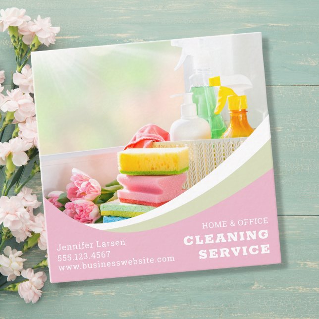 Professional Cleaning Service Supplies Square Business Card (Creator Uploaded)