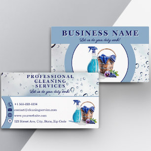 Professional cleaning service with slogan business card