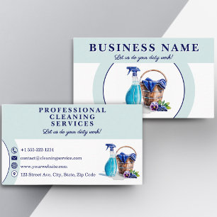 Professional cleaning service with slogan business card