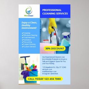 Professional Cleaning Services Business Flyer  Poster