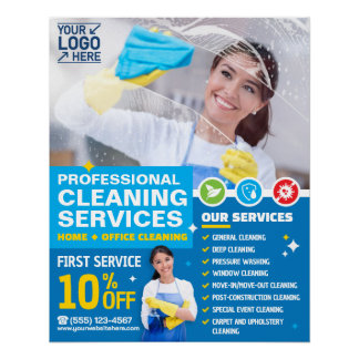 Professional Cleaning Services - (Glossy Finish) Poster