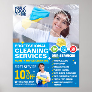 Professional Cleaning Services - Template Poster