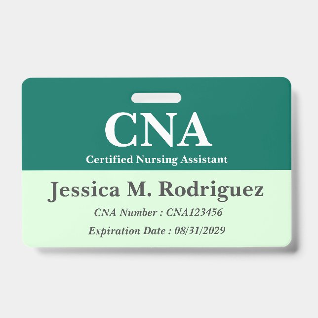 Professional CNA ID OR NAME  Badge (Front)