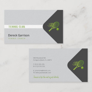 Professional Coach Tennis Master Sport Business Card