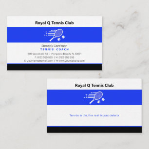 Professional Coach Tennis Master Sport Business Card