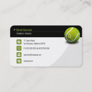 Professional Coach   Tennis Master Sport Business Card