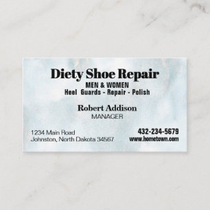 Professional Cobbler Shoe Repair Business Card