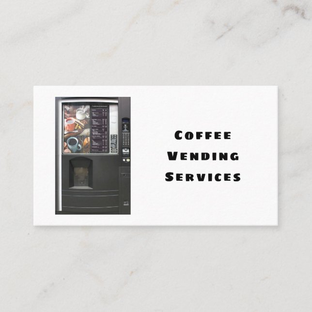 Professional Coffee Vending Machine Service Business Card (Front)