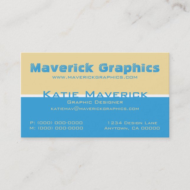 Professional Colour Duos Business Card (Front)