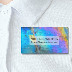 Professional Colourful Crystal Stone Job Title Name Tag