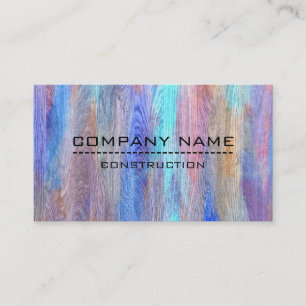 Professional Colourful Modern Wood Look #12 Business Card