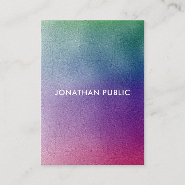 Professional Colourful Template Elegant Modern Business Card (Front)