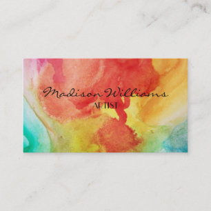 Professional Colourful Unique Artists Business Card