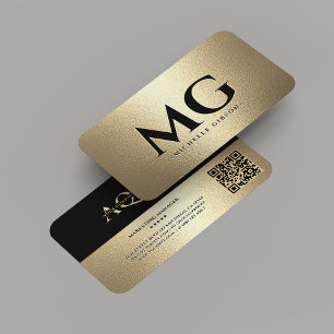 Professional Company Black Faux Gold Modern Business Card
