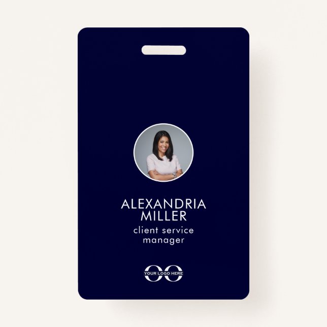 Professional Company Employee QR Code Badge ID Badge (Front)