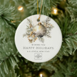 Professional Company Logo Elegant Custom Christmas Ceramic Ornament<br><div class="desc">Elevate your holiday gifting with our Professional Company Logo Elegant Custom Christmas Ceramic Ornament. Designed with sophistication in mind, this ornament is perfect for showcasing your business logo in a stylish and professional manner. The elegant ceramic finish provides a timeless touch, making it a standout piece for your corporate holiday...</div>