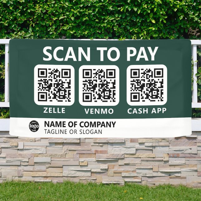 Professional Company Logo Scan To Pay QR Codes Banner (Creator Uploaded)