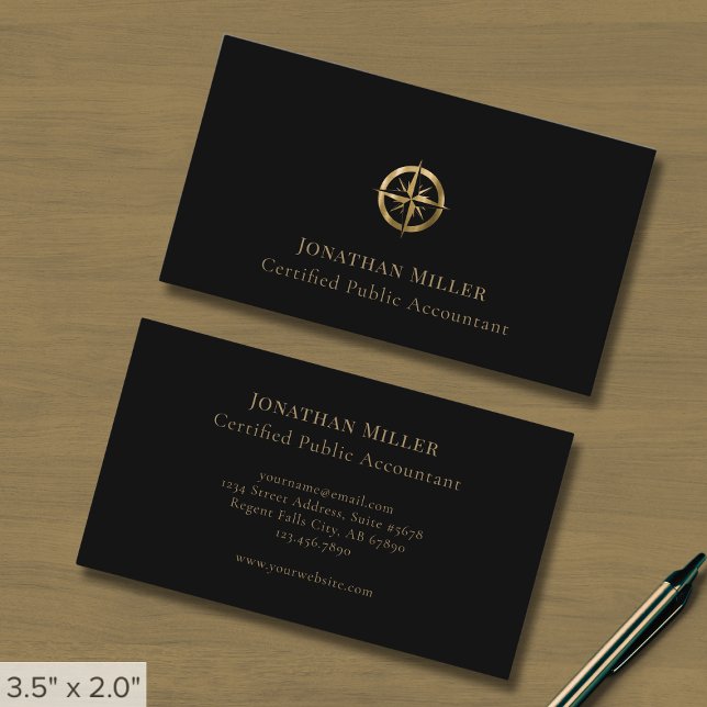 Professional Compass Business Card (Creator Uploaded)
