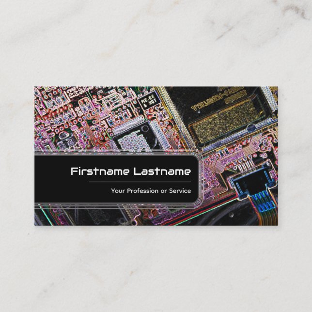 Professional computer hardware experts business ca business card (Front)