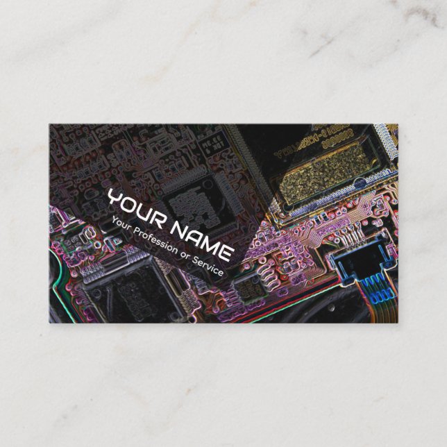 Professional computer hardware experts business card (Front)